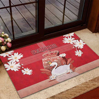 Denmark Rubber Doormat Mute Swan With Symbol - Wonder Print Shop