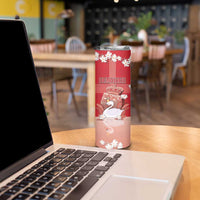 Personalized Denmark Skinny Tumbler Mute Swan With Symbol - Wonder Print Shop