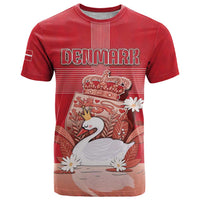 Personalized Denmark T Shirt Mute Swan With Symbol - Wonder Print Shop