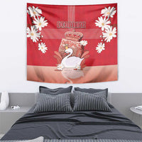 Denmark Tapestry Mute Swan With Symbol - Wonder Print Shop