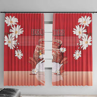 Denmark Window Curtain Mute Swan With Symbol - Wonder Print Shop