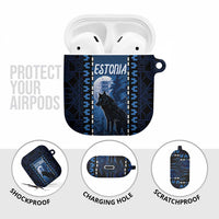 Estonia AirPods Case Night Wolf With Pattern - Wonder Print Shop