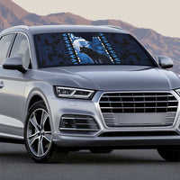 Estonia Auto Sun Shade Night Wolf With Pattern - Wonder Print Shop