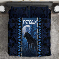 Estonia Bedding Set Night Wolf With Pattern - Wonder Print Shop
