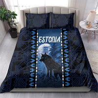 Estonia Bedding Set Night Wolf With Pattern - Wonder Print Shop