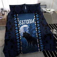 Estonia Bedding Set Night Wolf With Pattern - Wonder Print Shop