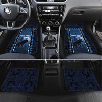 Estonia Car Mats Night Wolf With Pattern - Wonder Print Shop