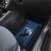 Estonia Car Mats Night Wolf With Pattern - Wonder Print Shop