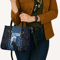 Estonia Leather Bag Night Wolf With Pattern - Wonder Print Shop