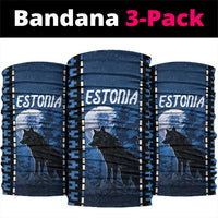 Estonia Neck Gaiter Night Wolf With Pattern DT05