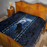 Estonia Quilt Night Wolf With Pattern - Wonder Print Shop