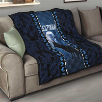 Estonia Quilt Night Wolf With Pattern - Wonder Print Shop