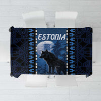 Estonia Tablecloth Night Wolf With Pattern - Wonder Print Shop