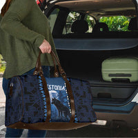 Estonia Travel Bag Night Wolf With Pattern - Wonder Print Shop