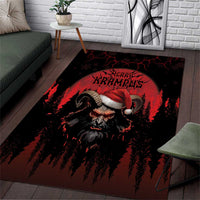 Merry Krampus Area Rug Dark Grunge Christmas - Wonder Print Shop