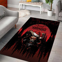 Merry Krampus Area Rug Dark Grunge Christmas - Wonder Print Shop