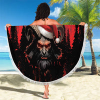 Merry Krampus Beach Blanket Dark Grunge Christmas - Wonder Print Shop