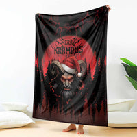 Merry Krampus Blanket Dark Grunge Christmas - Wonder Print Shop