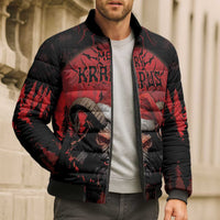 Merry Krampus Bomber Puffer Jacket Dark Grunge Christmas - Wonder Print Shop