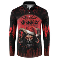 Merry Krampus Button Sweatshirt Dark Grunge Christmas - Wonder Print Shop
