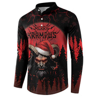 Merry Krampus Button Sweatshirt Dark Grunge Christmas - Wonder Print Shop