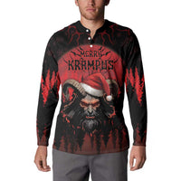 Merry Krampus Button Sweatshirt Dark Grunge Christmas - Wonder Print Shop