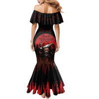 Merry Krampus Family Matching Mermaid Dress and Hawaiian Shirt Dark Grunge Christmas - Wonder Print Shop