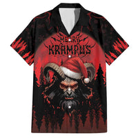 Merry Krampus Family Matching Off Shoulder Maxi Dress and Hawaiian Shirt Dark Grunge Christmas - Wonder Print Shop