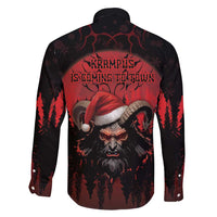 Merry Krampus Family Matching Off Shoulder Maxi Dress and Hawaiian Shirt Dark Grunge Christmas - Wonder Print Shop