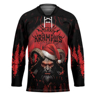 Merry Krampus Hockey Jersey Dark Grunge Christmas - Wonder Print Shop