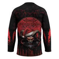 Merry Krampus Hockey Jersey Dark Grunge Christmas - Wonder Print Shop