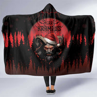 Merry Krampus Hooded Blanket Dark Grunge Christmas - Wonder Print Shop