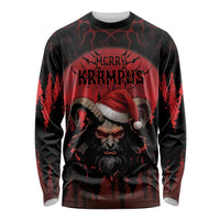 Merry Krampus Long Sleeve Shirt Dark Grunge Christmas - Wonder Print Shop