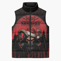 Merry Krampus Sleeveless Puffer Jacket Dark Grunge Christmas - Wonder Print Shop