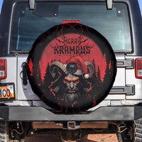 Merry Krampus Spare Tire Cover Dark Grunge Christmas - Wonder Print Shop