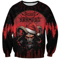 Merry Krampus Sweatshirt Dark Grunge Christmas - Wonder Print Shop