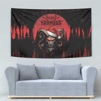 Merry Krampus Tapestry Dark Grunge Christmas - Wonder Print Shop
