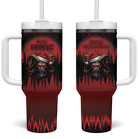 Merry Krampus Tumbler With Handle Dark Grunge Christmas - Wonder Print Shop