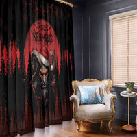 Merry Krampus Window Curtain Dark Grunge Christmas - Wonder Print Shop
