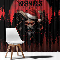 Merry Krampus Window Curtain Dark Grunge Christmas - Wonder Print Shop
