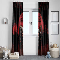 Merry Krampus Window Curtain Dark Grunge Christmas - Wonder Print Shop