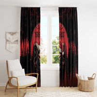 Merry Krampus Window Curtain Dark Grunge Christmas - Wonder Print Shop