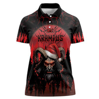 Merry Krampus Women Polo Shirt Dark Grunge Christmas - Wonder Print Shop