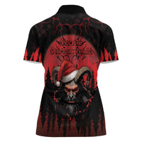 Merry Krampus Women Polo Shirt Dark Grunge Christmas - Wonder Print Shop