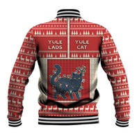 Yule Cat And Yule Lads Baseball Jacket Cute Retro Style - Wonder Print Shop