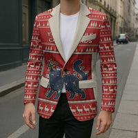 Yule Cat And Yule Lads Blazer Cute Retro Style - Wonder Print Shop