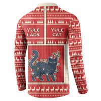 Yule Cat And Yule Lads Button Sweatshirt Cute Retro Style - Wonder Print Shop