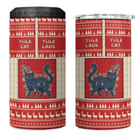 Yule Cat And Yule Lads 4 in 1 Can Cooler Tumbler Cute Retro Style - Wonder Print Shop