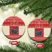 Yule Cat And Yule Lads Ceramic Ornament Cute Retro Style - Wonder Print Shop