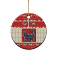 Yule Cat And Yule Lads Ceramic Ornament Cute Retro Style - Wonder Print Shop